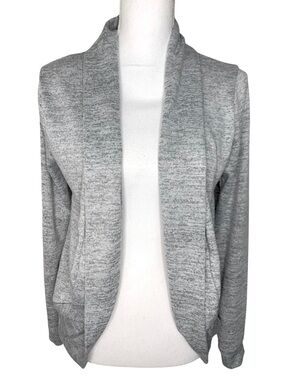 Blushed Women Open Front Cardigan Sweater Heathered Gray Size Medium